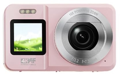 Doppio Schermo Selfie Macchina Fotografica 4K 64MP Zoom 18X Digitale Portatile Per Vloggings Scuola Viaggio Per Viaggio