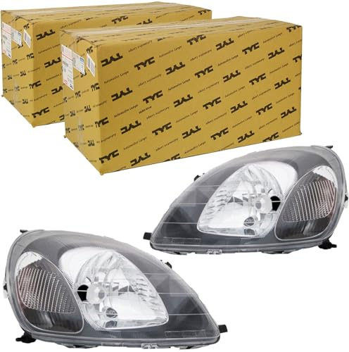 BandelOne 2xTYC H4 Scheinwerfer links+rechts mit Lwr+Motor | 20-5729-25-2 + 20-5730-25-2 Kompatibel mit Yaris (_P1_)