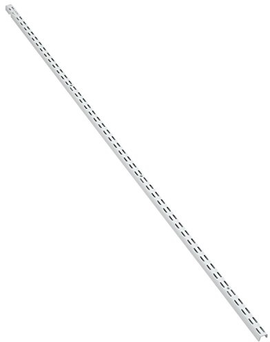 ClosetMaid ShelfTrack White Standard Upright - 12-Inch Double Slot Durable Steel Closet System Hardware for Closets, Pantries, Utility Rooms, and Laundry