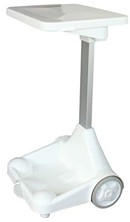 Chabrias Ltd Mobile Sack Free Standing Foot Pedal Waste Bag Garbage Holder Medical School Waste Bin Hand Free (White)