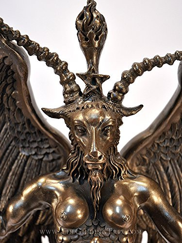 Maxine Miller Baphomet Horned Goat Statue – 38,1 cm – Kaltgussbronze-Harz