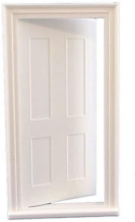 Melody Jane Dolls House Builders DIY 1:24 Scale Miniature Classic White Plastic 4 Panel Door