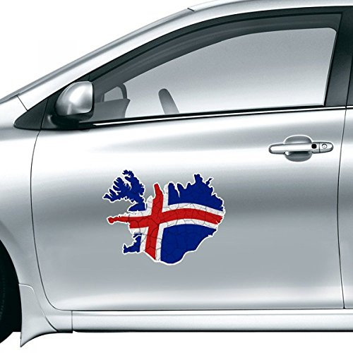 DIYthinker Karte Island Abstrakte Flagge Muster-Auto-Aufkleber auf Auto-Styling Aufkleber Motorrad-Aufkleber für Auto-Zubehör Geschenk 50Cm