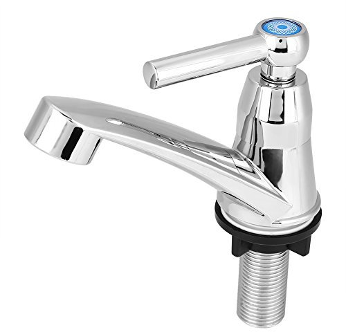 Fdit Robinet d'eau froide unique G1/2 pour salle de bain, cuisine, évier, salle de repos, lavabo, accessoires ABS (poignée de tringle)