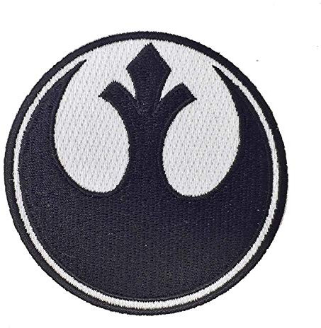 Rebel Alliance schwarz gesticktes Eisen auf Patch. Größe 75 mm im Durchmesser.