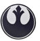 Rebel Alliance schwarz gesticktes Eisen auf Patch. Größe 75 mm im Durchmesser.