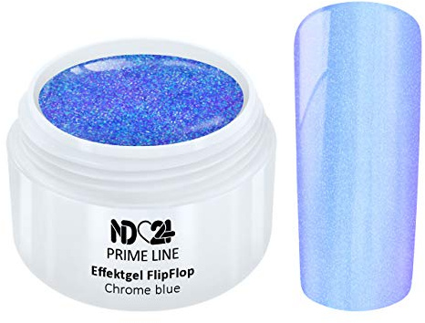 Prime Line - Uv Led Effekt Gel Flipflop Chrome Blue Blau - Made in Germany - 5ml
