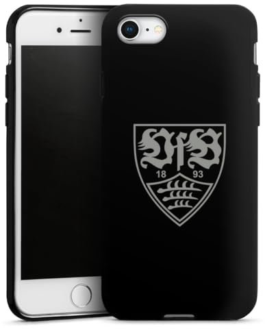 Silikon Hülle kompatibel mit Apple iPhone 8 Case schwarz Handyhülle Offizielles Lizenzprodukt VfB Stuttgart Bundesliga