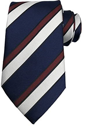 Wehug Corbata sólida clásica de los hombres tejida corbata Jacquard cuello rojo lazos para los hombres, azul oscuro