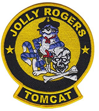 Us Navy Strike Fighter Squadron 103 VFA Jolly Patch Abzeichen bestickt zum Aufbügeln Applikation Souvenir Zubehör