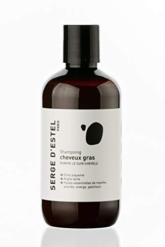 SERGE D’ESTEL PARIS Shampoo Fetthaltiges Haar ohne Sulfat 250ml Reinigend und Regulierend Überschüssiger Talg in der Kopfhaut Verleiht Glanz und Volumen 100% Vegane Formel Made in Paris