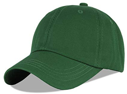 LANGZHEN Baseball Dad Cap 100% Baumwolle Passt Männer Frauen Klassische Verstellbare Plain Hat (Grasgrün, One Size)