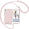 Nupcknn Liquid Silikon Handykette Hülle für iPhone 7/8/SE 2020 Hülle Necklace(abnehmbar) Hülle mit Kordel zum Umhängen Handy Schutzhülle mit Band (Rosegold, 4.7)
