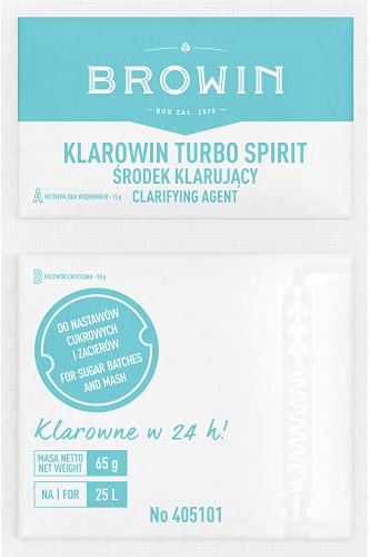 Browin 405101 Weinklärmittel Turbo Spirit, Kielsol, Klärmittel für 25 L – 65 g