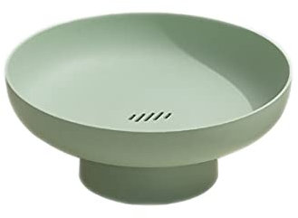 Verve Jelly Round Fruit Bowl, Plastic Fruit Plate 26CM Vegetable Storage Basket Decorative Small Fruit Basket Kitchen Tray for Storage Tabletop Vegetable Bread,Shatterproof, Dishwasher, BPA Free