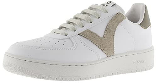 victoria Sneaker Madrid 1258201 | Lederoptik & Farbige Kontrast-Einsätze & Perforierte Zehenkappe für Erwachsene Unisex