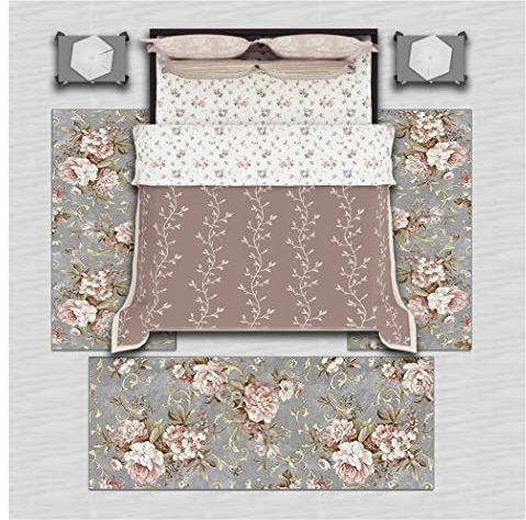 Bettumrandung 3 Teilig Teppich Läufer Flur Rutschfest Waschbarer 3D Teppich Modern Geometrisch Bettumrandung Schlafzimmer 3Teilig Kurzflor Teppich bettvorleger Läufer Teppich ,Blau,2x80x150+1x80x300
