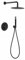 Conjunto de ducha termostática empotrado negro mate Line Imex GTD038/NG