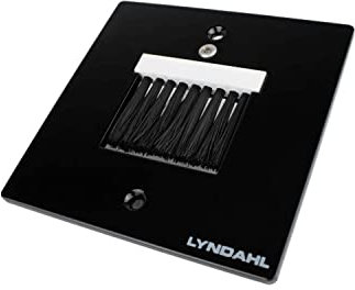 Lyndahl Lautsprecherblende Multimediablende für Lautsprecher, passend für Unterputzdose/Wandeinbaudose Wandanschlussblenden Surround System Schwarz Bürste klein