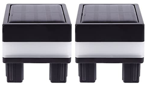 OSALADI 2st Solar Post Lampe Zaun Solarleuchten Solarmastleuchten Im Außenbereich Solar-pfahlleuchten Solarbetriebene Landschaftsbeleuchtung Zaunlichter Plastik Landschaftslichter Spalte