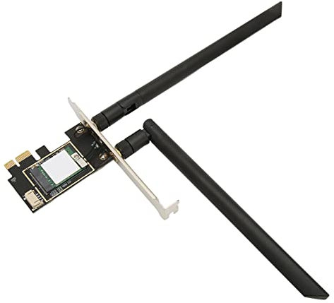 Carte Adaptateur Réseau sans Fil AX210, Carte WiFi 6E Bluetooth 5.2 Carte WiFi PCIe Tri-Bande 2.4G/5G/6G, avec Technologie MUMIMO, pour Ordinateur de Bureau Windows 10/11, PC(Le Noir)