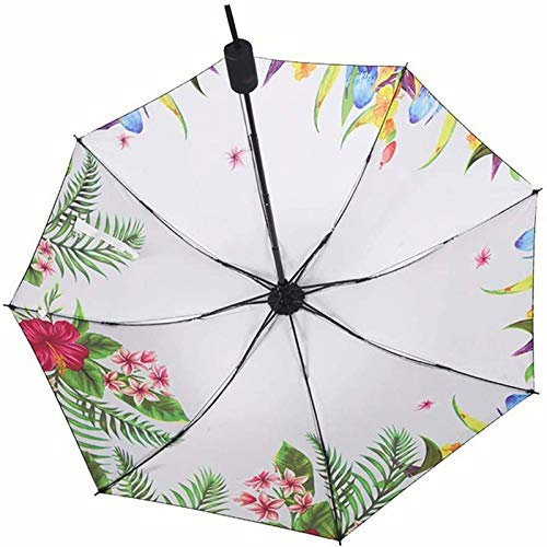 Stormproof - Sombrilla plegable antirayos UV para el sol, mini paraguas compacto para bolso de mano, para senderismo, playa (beige, 27 cm x 8 K)