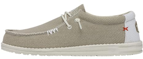 Hey Dude Wally Sox Stitch - Zapatos Estilo Mocasín para Hombre | Cordones elásticos, sistema fácil de poner, cuello de tobillo acolchado, plantilla de espuma extraíble, suela flexible