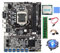 B75 ETH Mining Carte MèRe LGA1155 12 PCIE vers USB avec G540 CPU + DDR3 4 Go 1600 MHz RAM pour Carte Graphique B75 BTC Mining