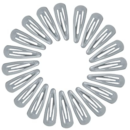 NiceYnn 20Pcs 4.8cm Barrettes Pince à Cheveux Clip Fille Gris | Barrette Cheveux en Métal Snap Barettes BB en Métal, Femme Snap Clip Barrettes à Cheveux, Enfant Épingle à Cheveux
