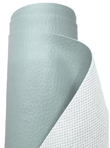 A-Express Premium Gekörnt Wasserdicht Kunstleder Gekörnt Lederimitat Texturiert Lederstoff Meterware - 200cm x 140cm (Hellblau)