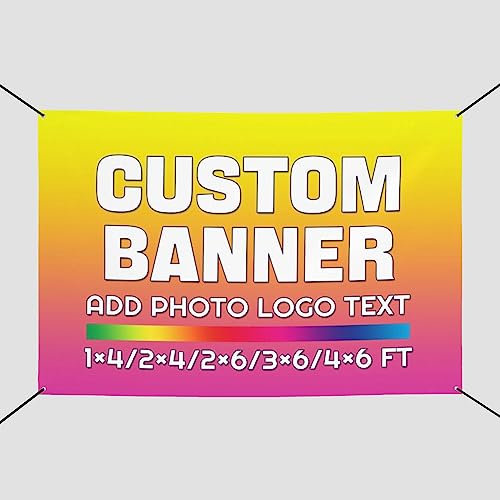 Personalisierte Fahne Selbst Gestalten - Outdoor Indoor Banner für Dekoration im Freien - Fügen Sie Ihr Eigenes Bild/Text/Logo Hinzu - Geburtstag/Abschlussfeier - 120×180CM