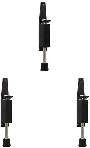 Amig- Türfeststeller zum Festhalten und Offenhalten von Türen | Zamak Vertikaldeckel | Die Tür nicht zu knallen | Maße: 165 x 30 mm | Gehweg: 45 mm | Schwarz Farbe (Packung mit 3)