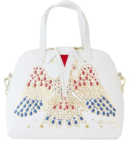 Loungefly Elvis Presley Aloha Jumpsuit Cosplay Crossbody Bag, Mehrfarbig/Meereswellen (Ocean Tides)