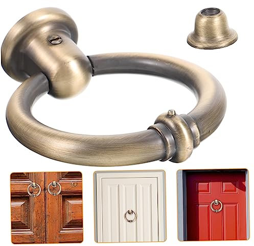 DOITOOL Aldaba De Puerta De Seguridad Simple y Llamador De Puerta De Hierro Fundido Llamador De Puerta Retro Manija De Aleación De Zinc Puerta Principal Para Puertas