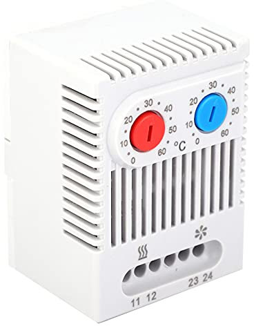 Einstellbarer Mechanischer Temperaturreglerschalter, 0–60 °C, Stabile Leistung mit Einfacher Befestigung an 35-mm-Schienen, Hervorragende Elektrische Isolierung und Dehnbarkeit