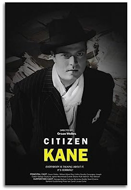 GLUC ONZS Citizen Kane-Poster, klassisches Film- und Fernsehposter, Album, Poster, Jugendzimmer, Wanddekoration, 30 x 45 cm, ungerahmter Stil