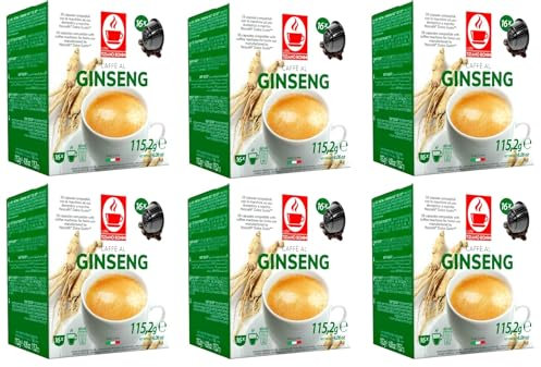 Bonini Dolce Gusto Compatible Ginseng Coffee Pods (Pack of 6, Total 96 pods)