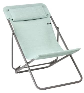 Lafuma Faltbarer Liegestuhl Maxi Transat + Batyline® Duo Blau Mistral Blue-Titan