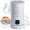 Milchaufschäumer Elektrisch, Milk Frother für Milchschaum warm & kalt, 4 in 1 Automatischer Milchbehälter Anti-Rutsch Design, Kompakt-Milchaufschäumer für Kaffee, Cappuccino,Latte