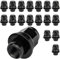 GAsuppply 20 x SCHWARZ Radmuttern FLACHBUND M12x1,5x37 I Kompatibel mit Toyota, Citoren, Mitsubishi, Peugeot