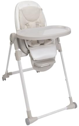 Chicco Polly Armonia Kinderhochstuhl für Babys von Geburt bis 40 kg, 9 Höhenstufen, 3 Neigungspositionen, verstellbarer Fußstütze, Hochstuhl 3in1, Kompakt verstaubar, 4 Räder, Modernes Design, Weiß