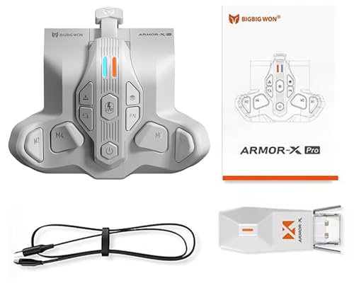 BIGBIG WON Xbox Controller Back Expansion Pack, Xbox Mod Pack for Xbox Series X|S Controller Paddles Motion Aiming, Key-Mapping, Turbo, Macro Back Paddle Button (Weiß)