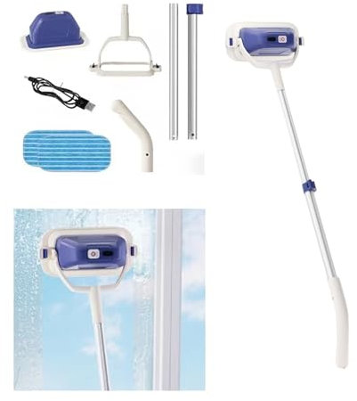 Electric Window Cleaner,Steam Mops,Handheld Wireless Window Cleaner,Multifunctional Detachable Head,Electric Glass Scubber,Electric Window Cleaning Machine,for Tile Walls Car Windows Mirror