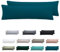 Nesture Seitenschläferkissen Bezug 40 x 145 2er Set - Kissenbezug 40x145 cm Petrol, 100% Mikrofaser kopfkissenbezug mit Reißverschluss, Weich und Bügelfrei