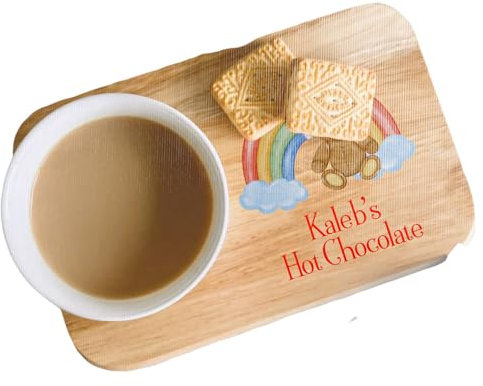 Personalised Wooden Christmas Tea & Biscuits Board, Eve Santa Board Plate Treats Milk Mince Pie Christmas Eve Box, Tray, Christmas Plate