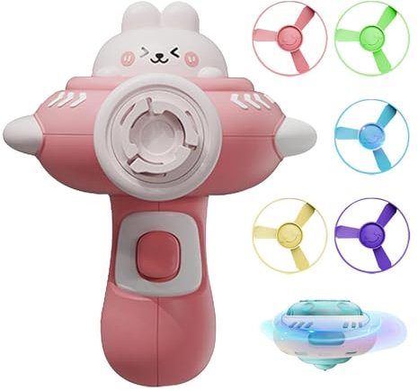 Juguetes de disco voladores para niños,Juguetes de platillo para niños, juguetes de lanzamiento de platillo para niños, juguetes de gato con hélices voladoras, Spi interactivo