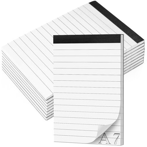 TXXATX Notizblock A7 Notizblöcke Klein 8 Stück Schreibblock Liniert Mini Notizblock 30 Blatt pro Block Nachfülleinlagen Abreißblock Notizzettel für Schule Büro Haushalt Memo Tagebuch To Do Liste