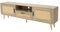 ML-Design Mueble Bajo para TV 160x50,5x30 cm Cómoda Rústica de Madera con 2 Puertas y 1 Cajón Tablero de Diseño de Roble y Ratán, Armario con Patas para Salón, Comedor Apto para TV hasta 70 Pulgadas