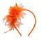 Serre-tête à plumes orange pour femme, convient pour les fêtes, les mariages, les mascarades, le carnaval et les spectacles sur scène