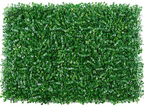 Artificial Hedges Panels, Artificial Plant Panels, Simulation Boxwood Wall Backdrop Faux Grass Decorative Fence Plastic Ivy Leaf Screening for Home Garden Wedding Wall (40x60cm)